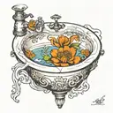 wash basin tattoo design idea