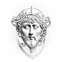 Roman Emperor Marcus Aurelius and the word Aequanimitas tattoo design idea