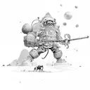 curious adventurer witha busy mind tattoo design idea