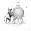 curious adventurer witha busy mind tattoo design idea