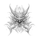 dragao japones e arma  tattoo design idea