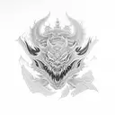 dragao japones e arma  tattoo design idea