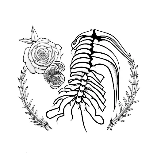 spine  tattoo design idea