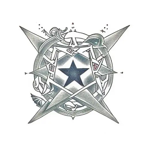 pentagrama wicca tattoo design idea
