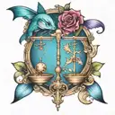 Libra an pisces sign tattoo design idea