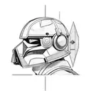 captain rex helmet tattoo design idea