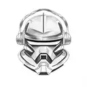 captain rex helmet tattoo design idea