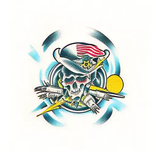 rodeo on planet earth tattoo design idea