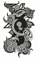 wild mode on tattoo design idea