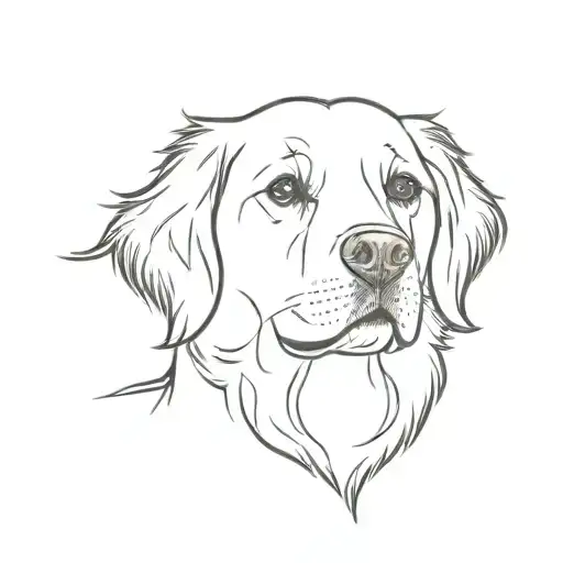 Brownie, Golden Retriver Loss tattoo design idea