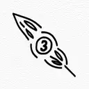 number 304 tattoo design idea