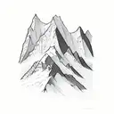 mount baker with two ice axes tattoo design idea