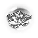 mount baker with two ice axes tattoo design idea