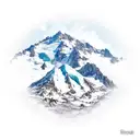 mount baker with two ice axes tattoo design idea