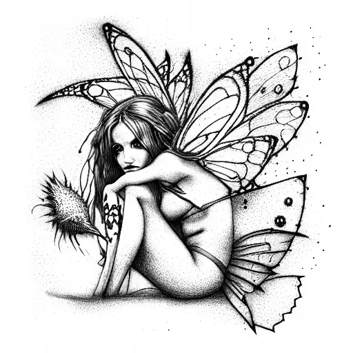 fairy from one hot minute album cover, rhcp tattoo design idea