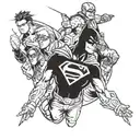 Naruto, Flash, Superman, Captain America, Breaking Bad, House, Suits, Friends, Green Arrow, Master Trick Card tattoo design idea