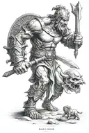 David vs Goliath tattoo design idea