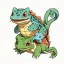 Bulbasaur totodile and squirtle tattoo design idea