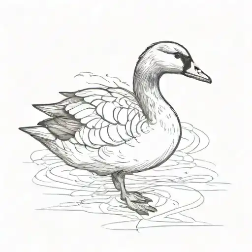goose tattoo design idea