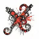 question mark tattoo design idea