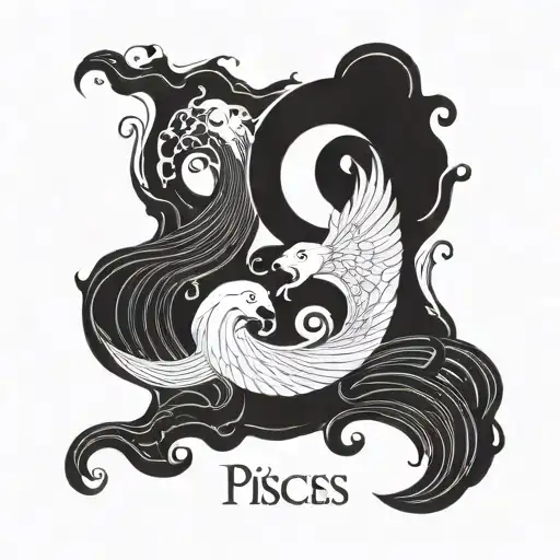 It should be a yin and yang tattoo design for the month of Pisces, and it should represent my birth month, which is Marc tattoo design idea