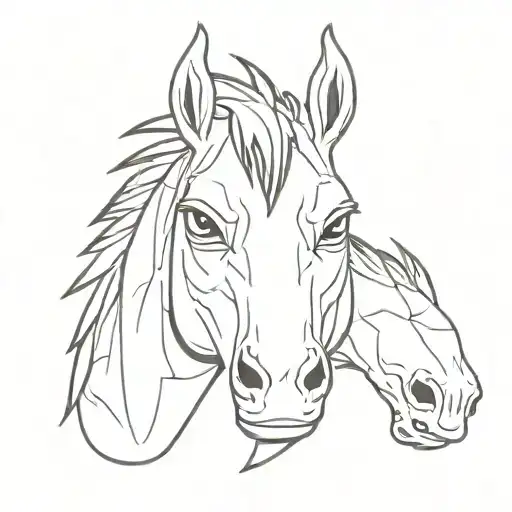 bojack horseman hollow eyes  tattoo design idea