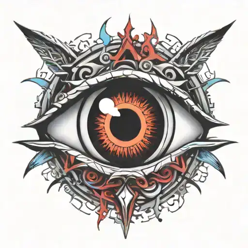 detailed sharingan rinnegan tattoo design idea