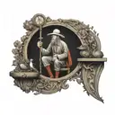 simple small renaissance style hieronymus bosch inspired  tattoo design idea