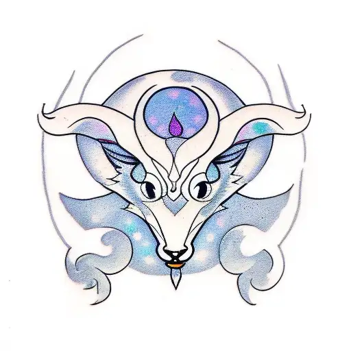 Kindred, league of legends, lamb, fox tattoo design idea
