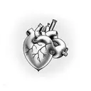 heart beat tattoo design idea