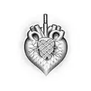 heart beat tattoo design idea