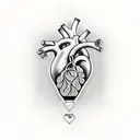 heart beat tattoo design idea