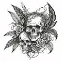 barbwire -foliage -feathers -skull -snakes-feminine tattoo tattoo design idea