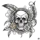 barbwire -foliage -feathers -skull -snakes-feminine tattoo tattoo design idea