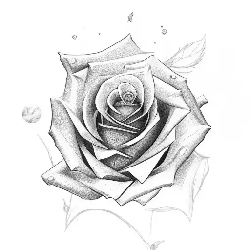 rose bartender tattoo design idea