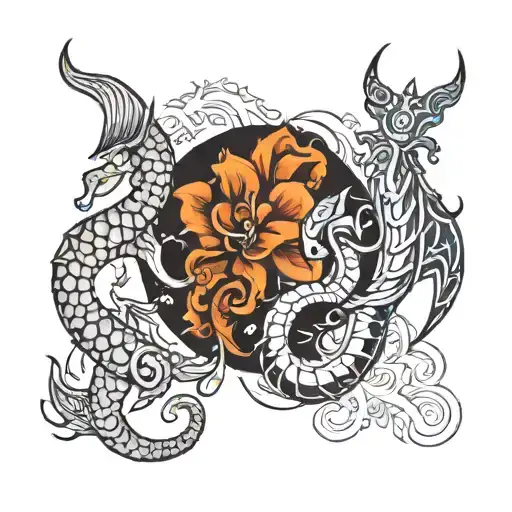 scorpio Aquarius Pisces Leo zodiac sign tattoo tattoo design idea