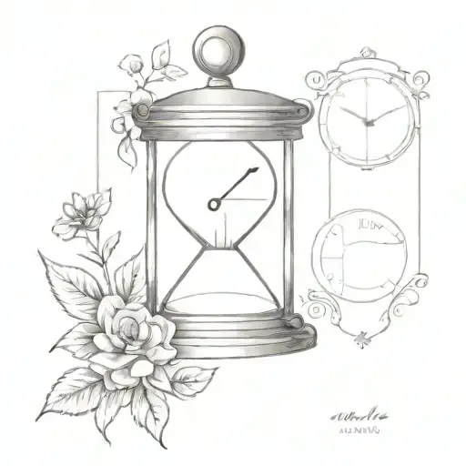 Incorporate a clock or hourglass to symbolize the concept of 'memento vivere' (remember to live) tattoo design idea