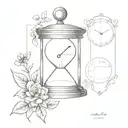 Incorporate a clock or hourglass to symbolize the concept of 'memento vivere' (remember to live) tattoo design idea
