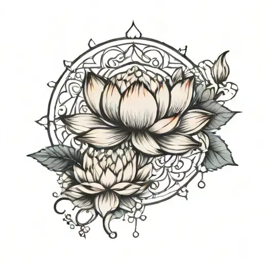 elegant I want a lotus flower the moon phases the word love and forgiveness and add in Aquarius and one mermaid tattoo design idea