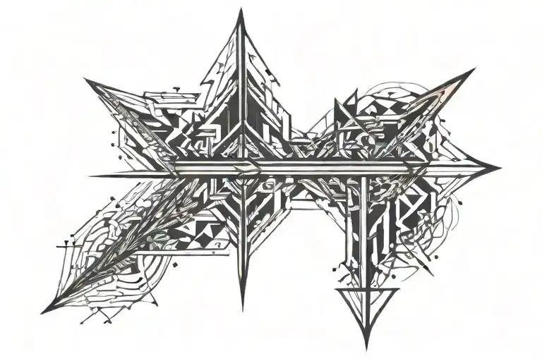 arrow symmetry   tattoo design idea