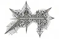 arrow symmetry   tattoo design idea