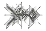 arrow symmetry   tattoo design idea