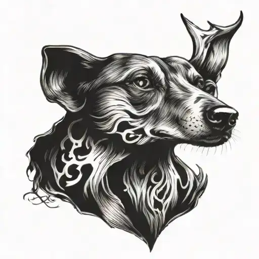 bark wishbone tattoo design idea