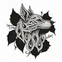 bark wishbone tattoo design idea