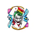 Joker card tattoo design idea