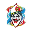 Joker card tattoo design idea