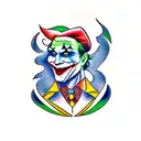 Joker card tattoo design idea