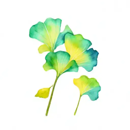 ginkgo leaves tattoo design idea