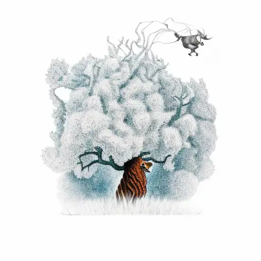 Ferdinand the bull cork tree tattoo design idea