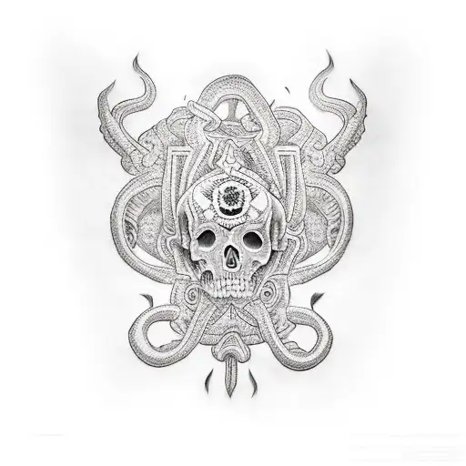 Maya culture tattoo design idea
